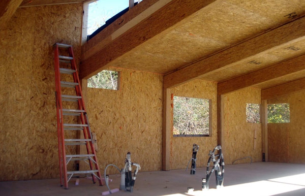 SIP interior with glue-lam frame, Pierce Builders, Granby, CT, 2008