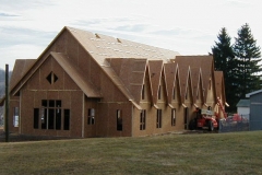 SIPs for timber frame ASPCA Building, Broadline Construction, Montrose, PA, 2002