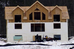 SIPs for timber frame home, Newbury, NH, 2009