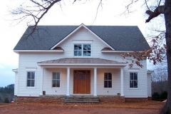 Front view, structural SIPs for residential project, Macfarlane Homes, Charlottesville, VA, 2007